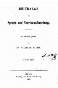 bokomslag Beiträge zur Sprach- und Altertumsforschung