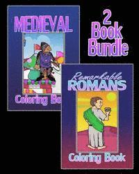 bokomslag Medieval Coloring Book & Remarkable Romans Coloring Book (2 Book Bundle)