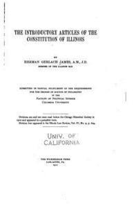 bokomslag The Introductory Articles of the Constitution of Illinois