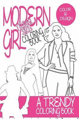 bokomslag Modern Girl Coloring Book Travel Size: A trendy coloring book for grown ups