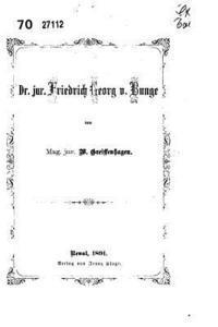 bokomslag Dr. Jur. Friedrich Georg von Bunge