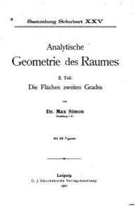 bokomslag Analytische Geometrie des Raumes