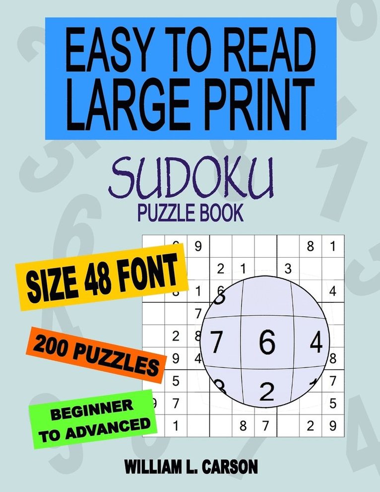 Easy To Read Large Print Sudoku