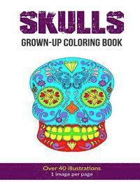 Skulls Grown-Up Coloring Book 1