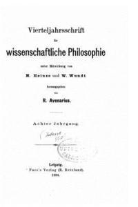 bokomslag Vierteljahrsschrift für wissenschaftliche philosophie