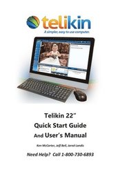 bokomslag Telikin 22' Quick Start Guide and User's Manual: AIOpc w/ Black Wireless KB