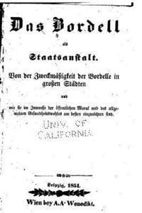 Das Bordell Als Staatsanstalt - Das Bordell als Staatsanstalt, Häftad