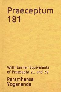 bokomslag Praeceptum 181: With Earlier Equivalents of Praecepta 21 and 29