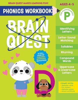 bokomslag Brain Quest Phonics Workbook: Pre-Kindergarten