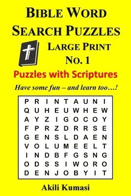 bokomslag Bible Word Search Puzzles, Large Print No. 1: 50 Puzzles with Scriptures