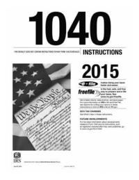 bokomslag 1040 Instructions 2015