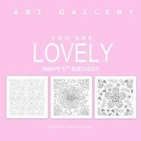 Lovely Happy 5th Birthday: Adult Coloring Books Birthday in all Departments; 5th Birthday Gifts in all D; 5th Birthday Gifts for Girl in all D; 5 1