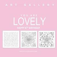 bokomslag Lovely Happy 8th Birthday: Adult Coloring Books Birthday in all Departments; 8th Birthday Gifts for Girls in al; 8th Birthday Gifts in al; 8th Bi