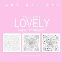 You Are Lovely Happy 16th Birthday: Adult Coloring Book Birthday in all D; 16th Birthday Gifts for Girls in al; 16th Birthday in al; 16th Birthday Gif 1