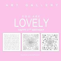 bokomslag Lovely Happy 17th Birthday: Adult Coloring Books Birthday in all D; 17th Birthday Gifts for Girls in al; 17th Birthday in al; 17th Birthday Party