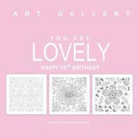 bokomslag Lovely Happy 19th Birthday: Adult Colorng Books Birthday in all D; 19thBirthday Gifts for Girls in all D; 19th Birthday Gifts in all d; 19th Birth