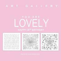 Lovely Happy 19th Birthday: Adult Colorng Books Birthday in all D; 19thBirthday Gifts for Girls in all D; 19th Birthday Gifts in all d; 19th Birth 1