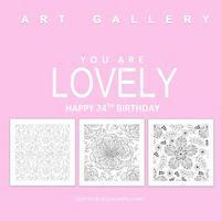 bokomslag You Are Lovely Happy 24th Birthday: Adult Coloring Books Birthday in all D; 24th Birthday Party Supplies in al; 24th Birthday Decorations in al; 24th