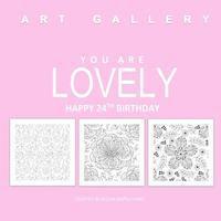 You Are Lovely Happy 24th Birthday: Adult Coloring Books Birthday in all D; 24th Birthday Party Supplies in al; 24th Birthday Decorations in al; 24th 1