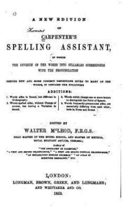 bokomslag A New Edition of Carpenter's Spelling Assistant