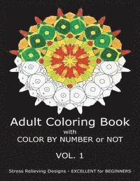 bokomslag Adult Coloring Book with COLOR BY NUMBER or NOT