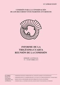 bokomslag Informe de la Trigésima cuarta reunión de la Comisión: Hobart, Australia, 19 to 30 Octubre 2015