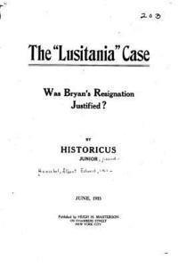 bokomslag The Lusitania Case