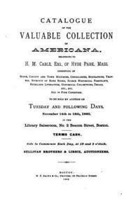 Catalogue of the Valuable Collection of Americana 1