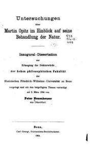 bokomslag Untersuchungen über Martin Opitz im hinblick auf seine behandlung der natur