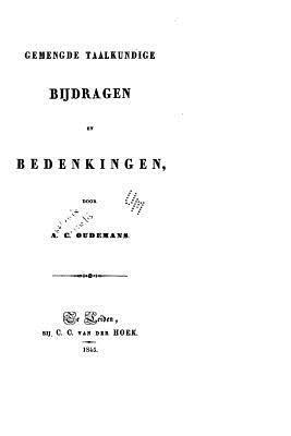 bokomslag Gemengde taalkundige bijdragen en bedenkingen