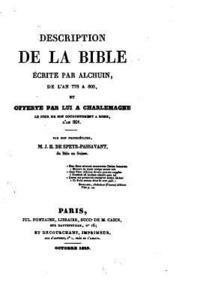 bokomslag Description de la Bible écrite par Alchuin de l'an 778 à 800