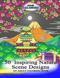 bokomslag 50 Inspiring Nature Scene Designs: An Adult Coloring Book