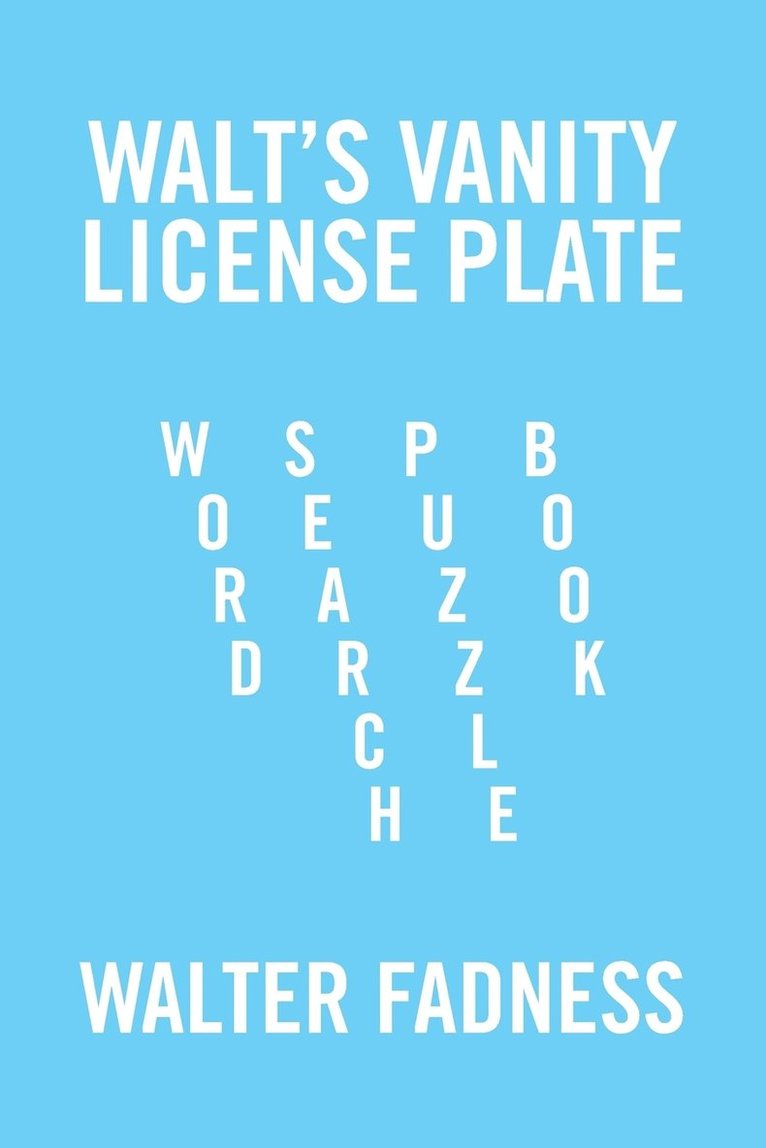 Walt's Vanity License Plate 1