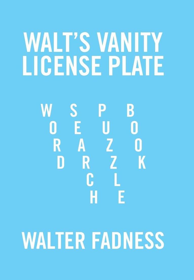 Walt's Vanity License Plate 1