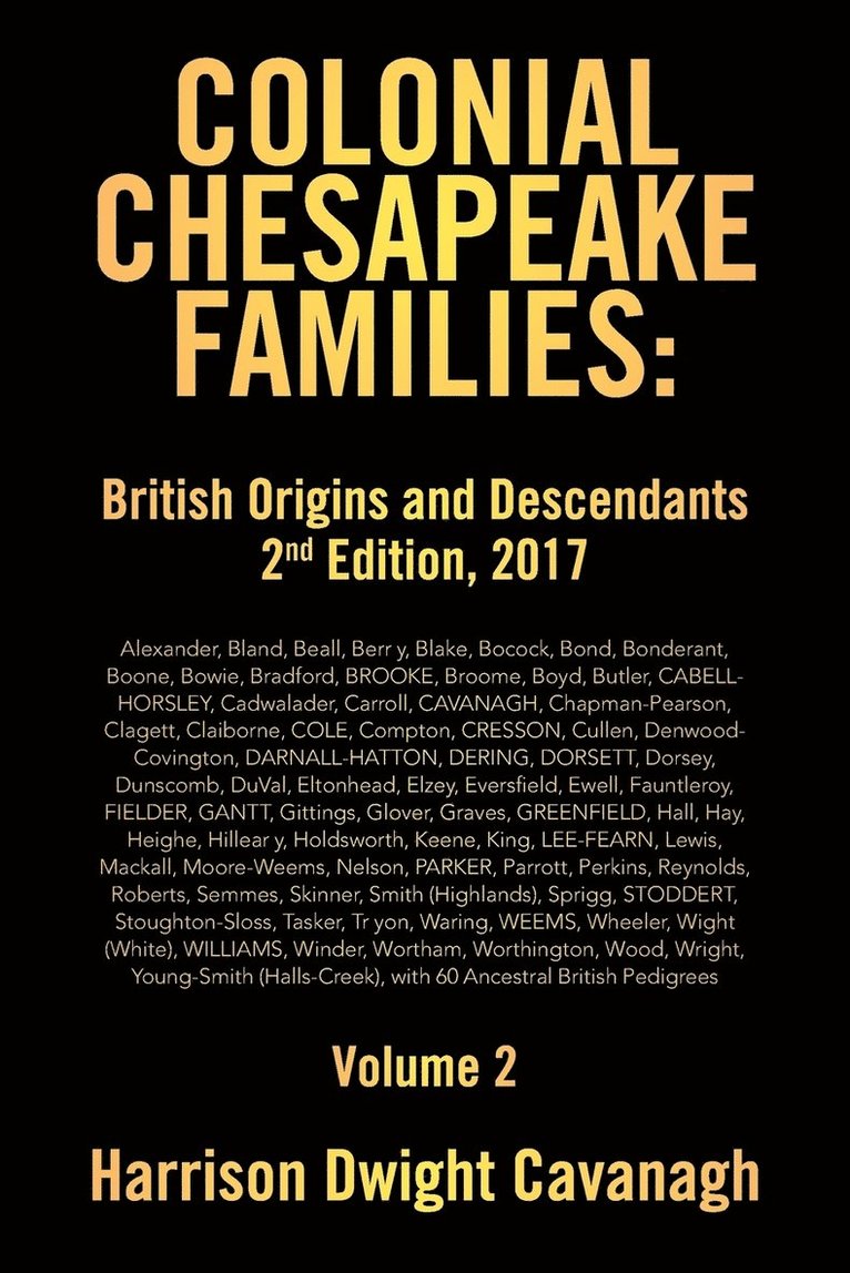 Colonial Chesapeake Families 1