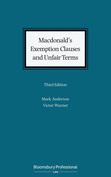 bokomslag Macdonald's Exemption Clauses and Unfair Terms