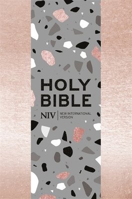 NIV Pocket Rose Gold Terrazzo Soft-tone Bible with Zip 1