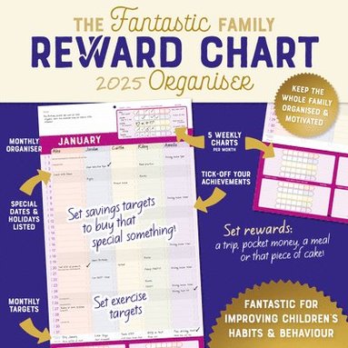 bokomslag Family Reward Chart Organiser Planner Wall Calendar 2025