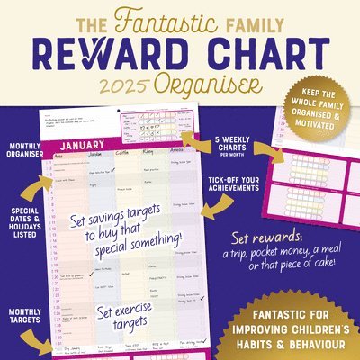 Family Reward Chart Organiser Planner Wall Calendar 2025 1