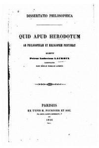 bokomslag Quid apud Herodotum, ad philosophiam et religionem partineat