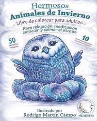 bokomslag Libro de Colorear para Adultos Contra El Stress: Hermosos Animales de Invierno de Relajación