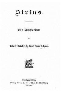 Adolf Friedrich Von Schack - Sirius, ein mysterium, Häftad