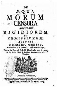 De æqua morum censura adversus rigidiorem et remissiorem 1