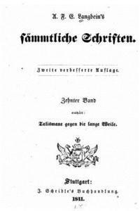 bokomslag A.F.E. Langbein's Sämmtliche Schriften