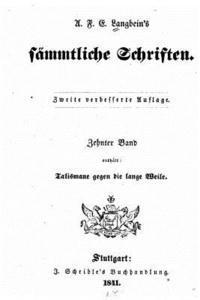 A.F.E. Langbein's Sämmtliche Schriften 1