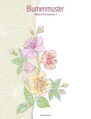 bokomslag Blumenmuster-Malbuch fur Erwachsene 1