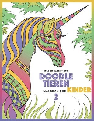 bokomslag Doodle Tieren Malbuch für Kinder 2