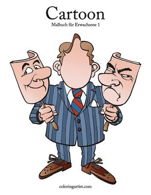 bokomslag Cartoon-Malbuch für Erwachsene 1