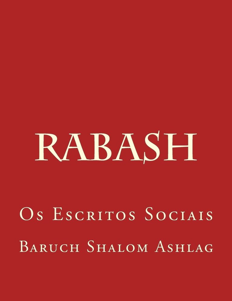 Rabash - Os Escritos Sociais 1