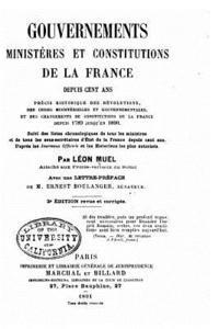 bokomslag Gouvernements, ministères et constitutions de la France depuis cent ans